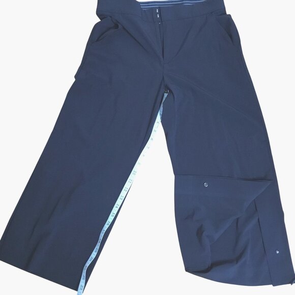 ATHLETA Gramercy Women's Wide Leg Button Track Travel Trouser Pants Black Sz 4 - Picture 5 of 8